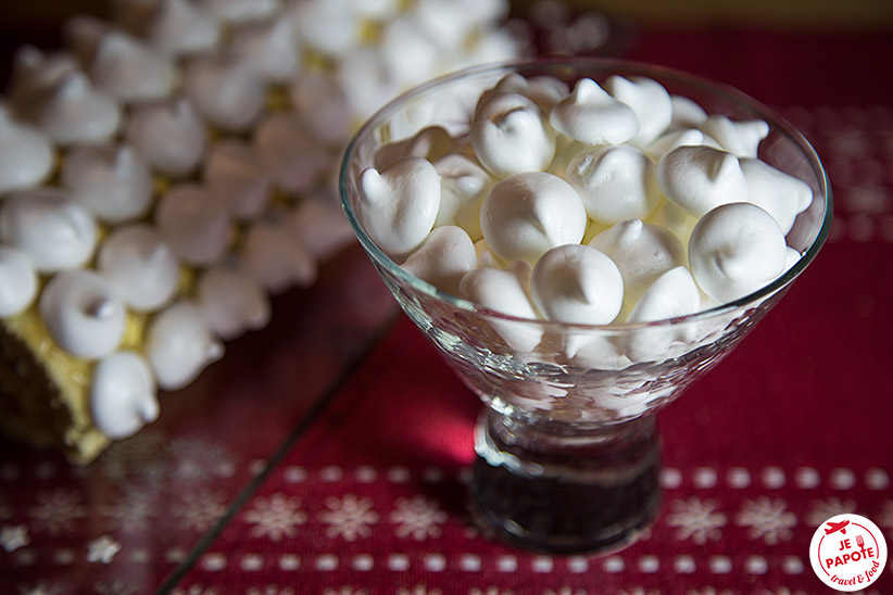 Meringue buche de noel